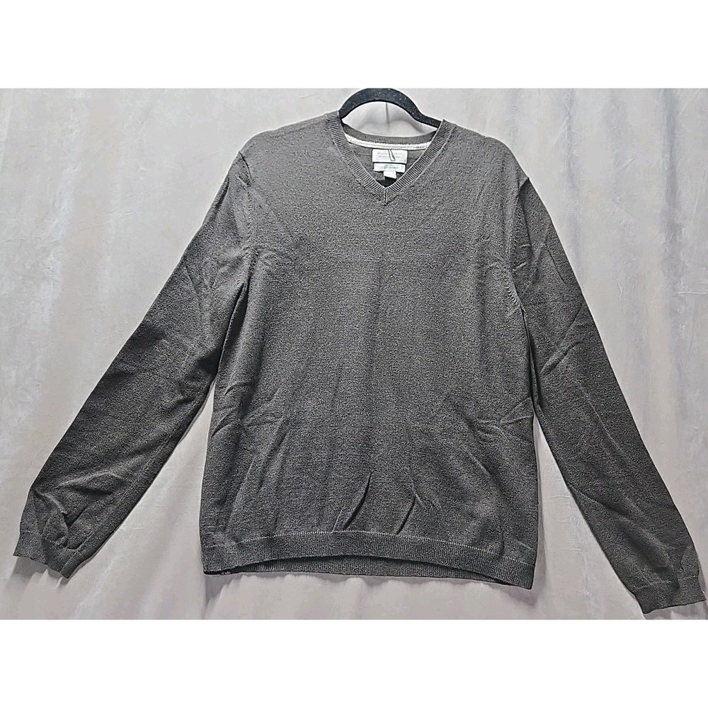 Banana Republic Brown Cotton Cashmere V-Neck Knit Elbow Pad Sweater‎ Men's Sz M